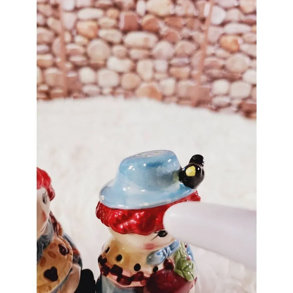 Raggedy Ann & Andy Salt & Pepper Shaker Set - Apple